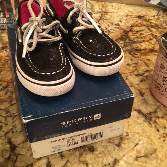 Sperry Other - Sperry Top Siders Black Sequin